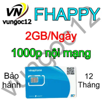 SIM 5G VINAPHONE FHAPPY TẶNG 2GB/NGÀY GỌI NỘI MẠNG FREE TRỌN GÓI 12T