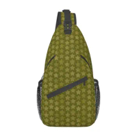 Green Star Sling Bag for Women Men Star Print Crossbody Shoulder Bags Casual Sling Backpack Chest Bag Travel Hiking Outdoor