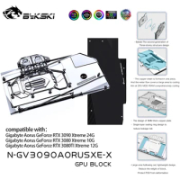 Bykski Watercooler 3090 3080 GPU Water Cooling Block For Gigabyte AORUS RTX 3090 3080 XTREME Full Cover Cooler CPU GPU Building