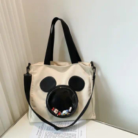 New Disney mickey mouse shoulder bag cartoon wemen 3D Mickey Minnie handbag Outdoor Shopping Large Capacity lady Shopping Bag