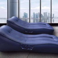 Leisure Outdoor Bean Bag Sofa Portable Adult Outdoor Beach Sleeping Bed Mat Waterproof Inflatable Air Mattress Foldable Bed