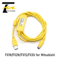 wavetopsign PLC Programming Cable Data Download Cable USB-SC09-FX for Mitsubishi FX1N/FX2N/FX1S/FX3U