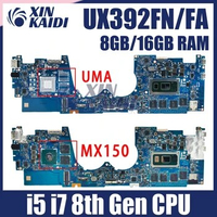 UX392FN Notebook Mainboard For ASUS ZenBook S13 UX392FA UX392 Laptop Motherboard With i5-8265U i7-8565U 8GB/16GB RAM MX150