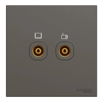 施耐德 AvatarOn C 兩位電視/收音機天線主板插座 石墨灰