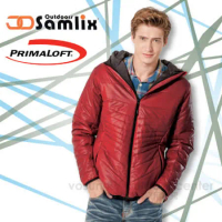 【山力士 SAMLIX】男Primaloft 輕量保暖外套.休閒外套.雪衣.防風.防潑水/ 紅 66813