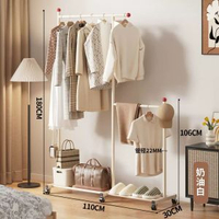 內地直送 - 落地晾衣架衣帽架掛衣架可移動掛衣架雙杆衣帽架衣服室內晾衣架