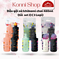 Dầu gội xả Ichikami chai 480ml (túi  set 2) ( 3 Loại )