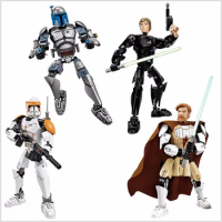 Star Wars Super Heros Luke Skywalker Jeti Warriors Jango Fett 4 Sets Mini Building Blocks Figure Toys Action Figures