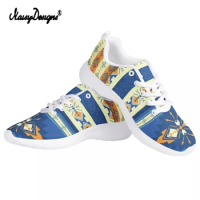 Noisydesigns Ethnic Tribal Native Aztec Print Shoes Women Luxury Brand Autumn Ladies Shoes Breathable Lace-Up Casual Flats Shoes