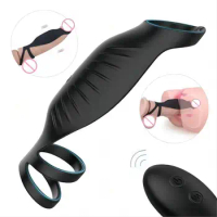 Genuis S-HANDE Automatic Penis Sleeve SemenSentry 9 Vibrating Cock Ring With Remote Control Silicone Vibrating Sex Toys