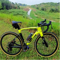 TWITTER-Carbon Road Bike with Carbon Wheels for Men, Gravel Bike, V2, 105, R7000-22S Disc Brake, 700C
