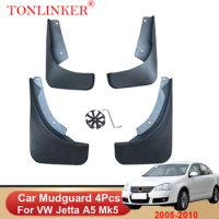 TONLINKER Car Mudguard For Volkswagen VW Jetta A5 A6 Mk5 Mk6 2005-2014 Mudguards Splash Guards Fender Mudflaps 4Pcs Accessories