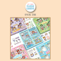 100pcs Korean Aesthetic Cute PET Waterproof Sticker Stiker Korea Lucu