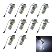 10x White RV H3 Front Blub Turn Lamp 25 Emitters 3528 SMD LED PK22s/r H070-W