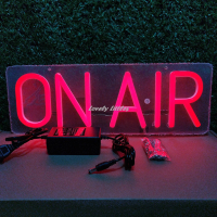 ป้ายไฟนีออน “ON AIR” ป้ายไฟนีออน ป้ายไฟ LED แสงนีออน สำหรับตกแต่งสตูดิโอ หน้าร้าน หรือภายในห้อง แสงส