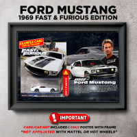 Gambar Frame Diecast 1969 Ford Mustang Berserta Poster (Tidak Ada Kereta)