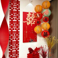 婚房佈置套裝kt板新中式結婚禮男女方客廳酒店晨袍拍照背景牆裝飾