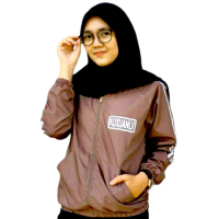 Jaket olahraga parasut waterproof jaket lari Pria Wanita