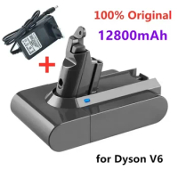 12800mAh Original Li-ion Battery for Dyson V6 DC58 DC59 DC62 DC74 SV09 SV07 SV03 965874-02 Vacuum Cleaner Battery L30+charger
