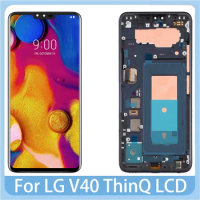Original For LG V40 ThinQ LCD V405 LM-V405 LM-V409N Touch Screen With Frame Replacement 6.4" For LG V40 ThinQ LCD Screen