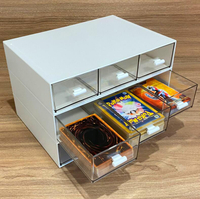 遊戲王卡牌收納盒萬智牌寶可夢PTCG奧特曼牌盒抽屜透明大容量卡盒