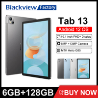 Blackview Tab 13แท็บเล็ต6GB 128GB Helio G85 Octa Core Pad 7280MAh 10.1นิ้ว FHD จอแสดงผล13MP กล้อง Android 12แท็บเล็ต PC