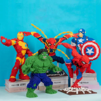 Disney Superhero Diamond Building Blocks Captain America Iron Man Hulk Connection Magic Bricks Figure Toy For Christmas Gifts