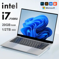 2024 Portable Windows 11 i7 Laptop Computer PC 14.1" 1920*1080 Notebook Intel Core i7 7500U 20GB RAM 1TB 2TB SSD Gaming Laptops