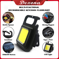 Lampu Mini COB Keychain Light Camg LED Senter Bn Besi -Lampu Emergency Mini Cas USB