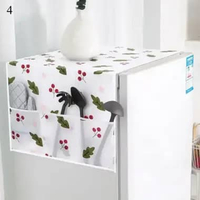 SK-C116 Cover Penutup Kulkas Anti Air Sarung Alas Taplak Kulkas Waterproof Dgn Tempat Penyimpanan CH