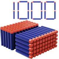 TISNERF 1000-50pcs Blue Solid Round Head Bullets 7.2cm for Nerf Series Blasters Refill Darts Kids Toy Gun Accessories