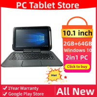 2023 Mini Notebook10.1 Windows 10 INCH 2in1 Tablet PC 2GB RAM 64GB ROM Dual Camera Quad Core 1366*768 Screen WIFI