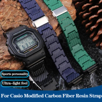 Modified Carbon Fiber Texture Resin Strap for G-SHOCK Casio DW-5600 DW5600 GW-B5600 GW-M5610 GA900 700 GA2100 Watchband Bracelet