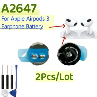 2ชิ้น/ล็อต A2647เปลี่ยนแบตเตอรี่สำหรับ airpods 3 /Air pods 3 A2564 A2565 airpods แบตเตอรี่ทดแทน3rd +