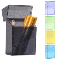 Shining Clear Cigarette Case Portable Cigarette Box Sturdy Cigarette Holder Engineering Plastics Halloween Gift for Women