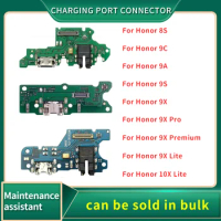 USB Charging Port Connector Board Parts Flex Cable With Microphone Mic For HuaWei Honor 8S 9C 9S 9A 9X Pro Premium 10X Lite