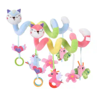 Crib Rattle Toy Fox Butterfly Pegasus Doll Baby Stroller Crib Hanging Rattles Plush Toy for Baby Aged 0-3