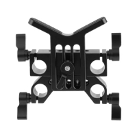 HDRiG 15mm Rod Clamp Lens Support Combination Lens Support Mount Rod Clamp Holder Bracket for 15mm Rod System Follow Focus