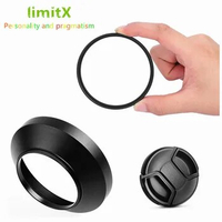 3 in 1 Set UV Filter Metal Lens Hood Cap For Nikon Coolpix P900 P950 P1000 Digital Camera