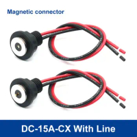 DC-15A-CX with Line Magnetic Connector Thread Waterproof Terminals 1.2M Charging Power Cord Magnetic Contacts Male Female Plug