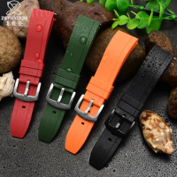 Dust-Free Silicone Watch Strap for Rolex Green Submariner Omega Huawei GT Male Sports Silicone Watch Band Accessories 20 22mm