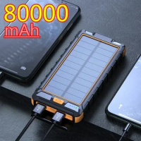 65W Power Bank 80000mAh PD Quick Charge FCP SCP Powerbank Portable External Charger For Smartphone Laptop Tablet