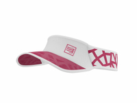 《Compressport 瑞士》超輕量蛛網中空帽  白玫瑰 WHITE/BURGUNDY