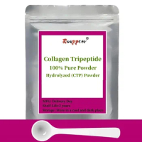 50-1000g 100% Hydrolyzed CTP Collagen Tripeptide Powder,Reduce Wrinkle,Skin Whitening and Smooth,Delay Aging