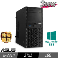 ASUS 華碩 TS100-E11 伺服器 E-2314/16G/2TBx2/2022ESS