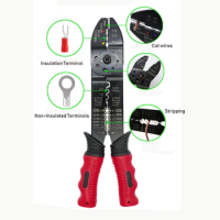 Non-Insulated Crimp Tool Crimping Tool Set Wire Stripper Cutter Connectors Cable Ties Pillers Crimper