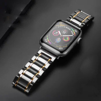 Ceramics correa for apple watch bands Series 5 4 44 40mm Bracelet for iwatch band 3 2 38 42mm Fhx-38h women men watches strap