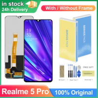 6.3'' Realme 5 Pro Lcd Display Replacement, for OPPO Realme 5 Pro RMX1971 Display Touch Screen Digitizer Assembly with Frame