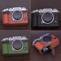 handwork Photo Camera Genuine leather cowhide Bag Body BOX For Fuji Fujifilm XT2 XT3 XT4 XT5 X-T5 Case Protective sleeve base
