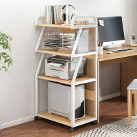 書架小型可移動置物架小戶型辦公室一體多功能簡約帶輪鐵藝大容量